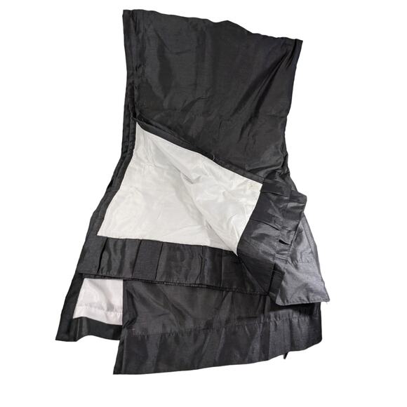 ROYAL VELVET! A PAIR OF LUXURIOUS BLACK RAW SATIN FINISH BLACKOUT DRAPES! 2 PC! - Picture 6 of 10